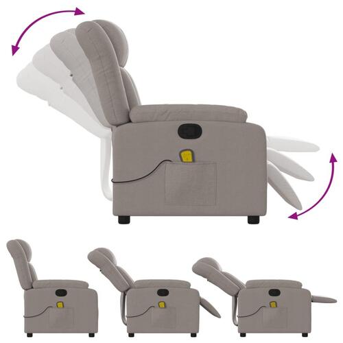 Massagestol stof gråbrun