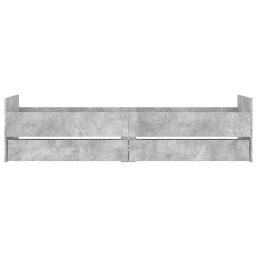 Sengeramme med skuffer 90x200 cm betongrå