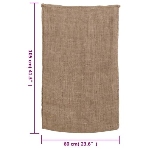 Jutesække 10 stk. 60x105 cm 100 % jute 220 g/m2