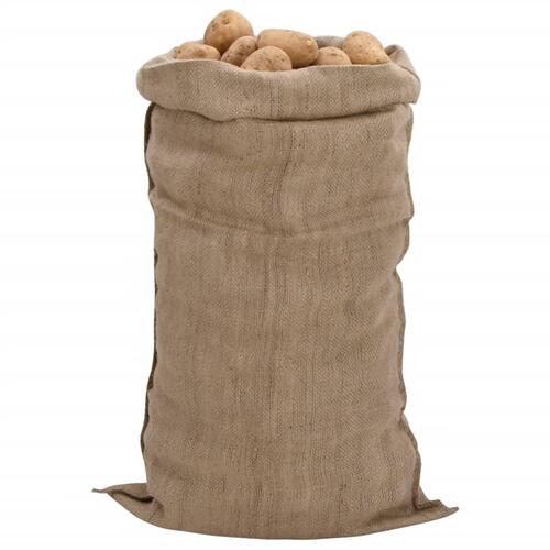 Jutesække 10 stk. 65x135 cm 100 % jute 340 g/m2