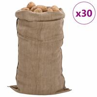Jutesække 30 stk. 65x135 cm 100 % jute 340 g/m2