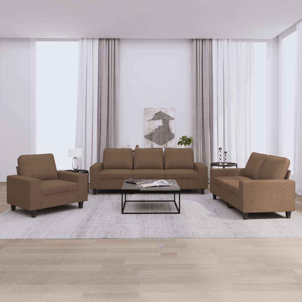 3 personers sofa stof brun