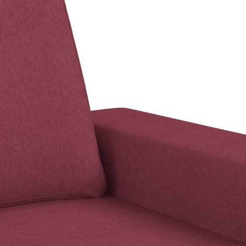2 personers sofa stof vinrød
