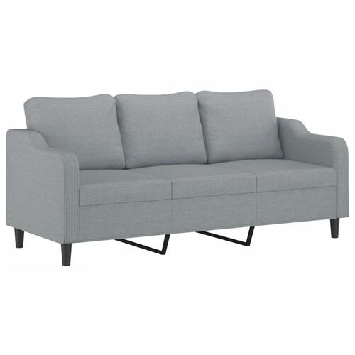 2 personers sofa med hynder stof lysegrå