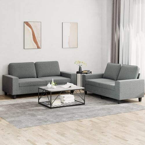 2 personers sofa stof mørkegrå