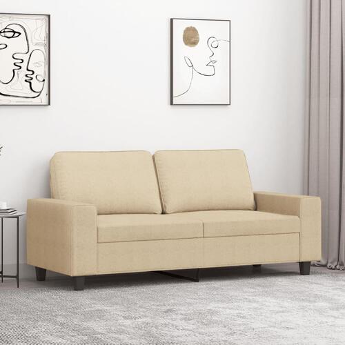 2-personers sofa 140 cm stof cremefarvet