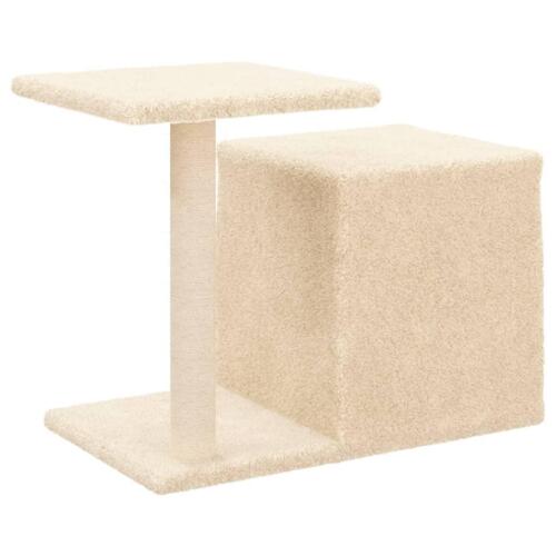 Kradsetræ med sisalkradsestolper 50,5 cm cremefarvet