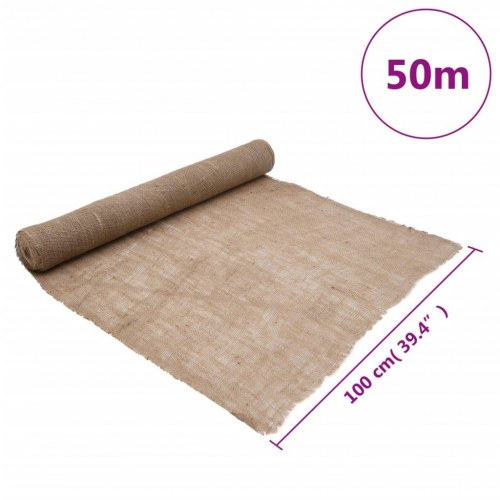 Jutenet på rulle 100 cm x 50 m - naturfarvet