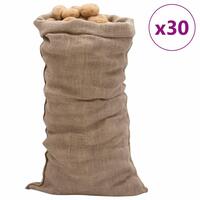 Jutesække 30 stk. 65x135 cm 100 % jute 220 g/m2