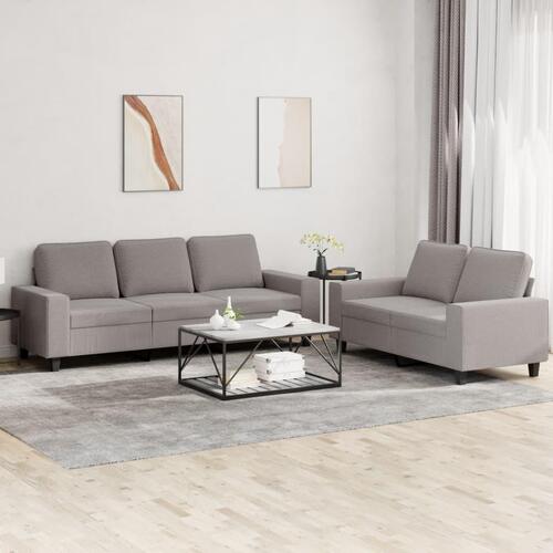 2 personers sofa stof gråbrun