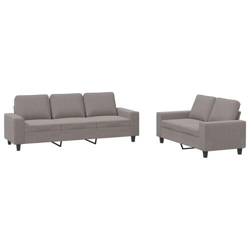 2 personers sofa stof gråbrun