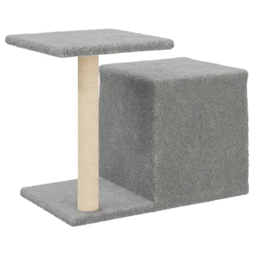 Kradsetræ med sisalkradsestolper 50,5 cm lysegrå