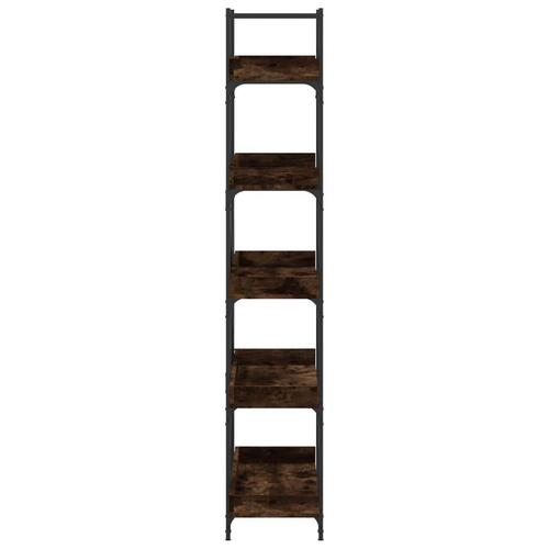 Bogreol 100x33x180,5 cm 5 hylder konstrueret træ røget eg