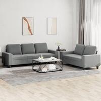 2 personers sofa stof mørkegrå