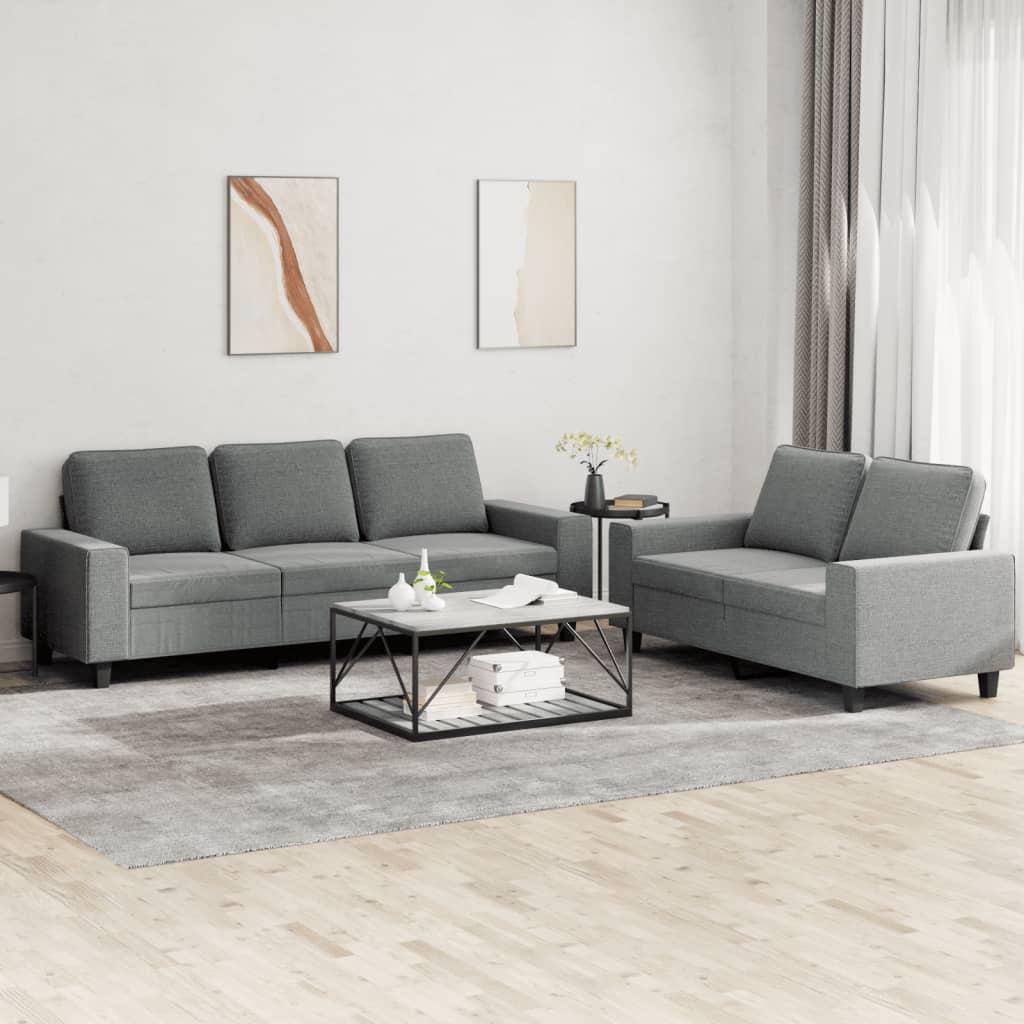 2 personers sofa stof mørkegrå