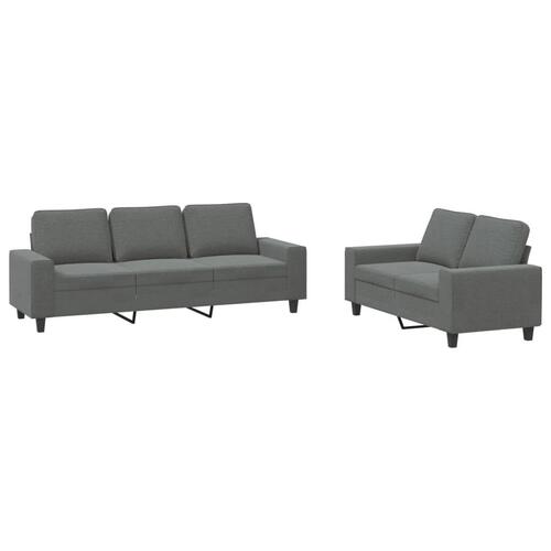 2 personers sofa stof mørkegrå