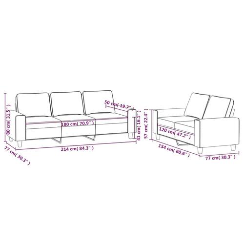 2 personers sofa stof mørkegrå