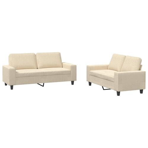 2 personers sofa stof cremefarvet