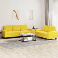 2 personers sofa stof lysegul