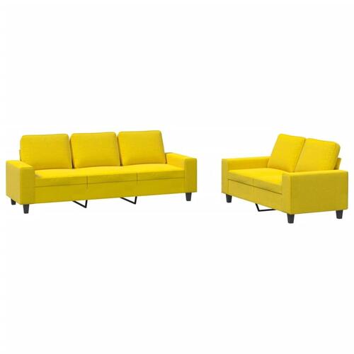 2 personers sofa stof lysegul