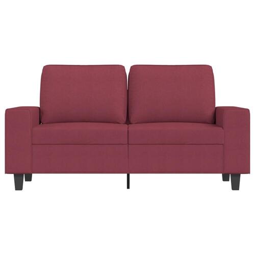 2-personers sofa 120 cm stof vinrød