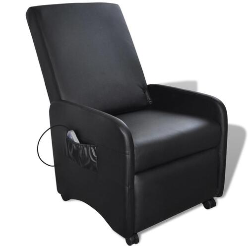 Massagestol kunstlæder sort