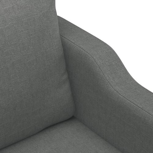 3 personers sofa med puder stof mørkegrå