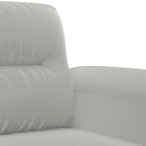 Sofasæt 4 dele med hynder mikrofiberstof lysegrå