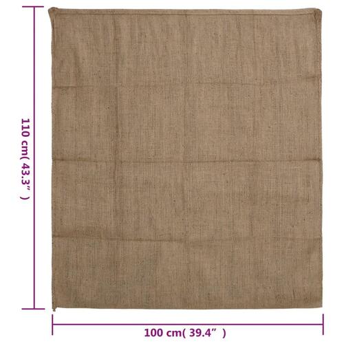 Jutesække 5 stk. 100x110 cm 100 % jute 340 g/m2