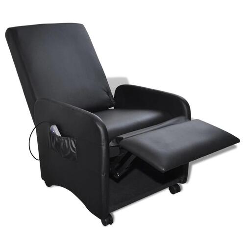 Massagestol kunstlæder sort