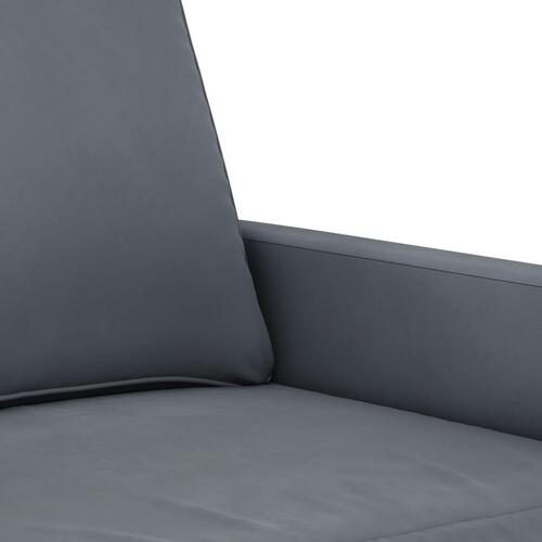 Sofasæt 4 dele med puder velour mørkegrå