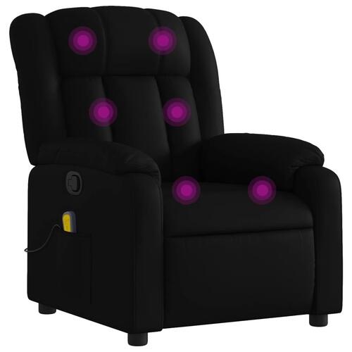 Massagestol kunstlæder sort