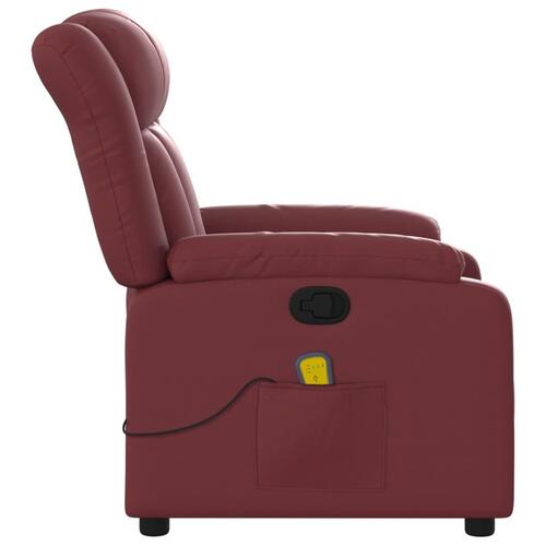 Massagestol kunstlæder vinrød