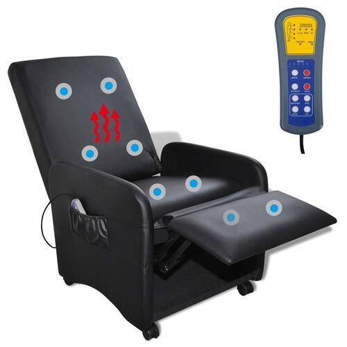 Massagestol kunstlæder sort