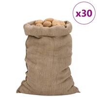 Jutesække 30 stk. 60x105 cm 100 % jute 340 g/m2