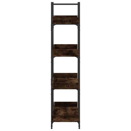 Bogreol med 4 hylder 100x33x145,5 cm konstrueret træ røget eg