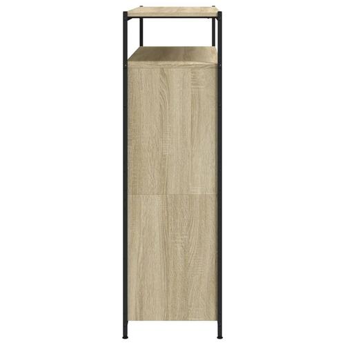 Skoskab med 4 vippeskuffer 100x34x112 cm sonoma-eg