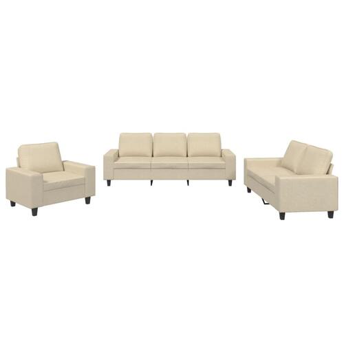 3 personers sofa stof cremefarvet