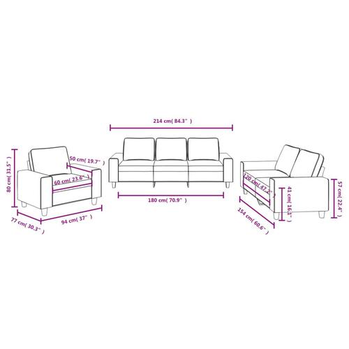 3 personers sofa stof cremefarvet