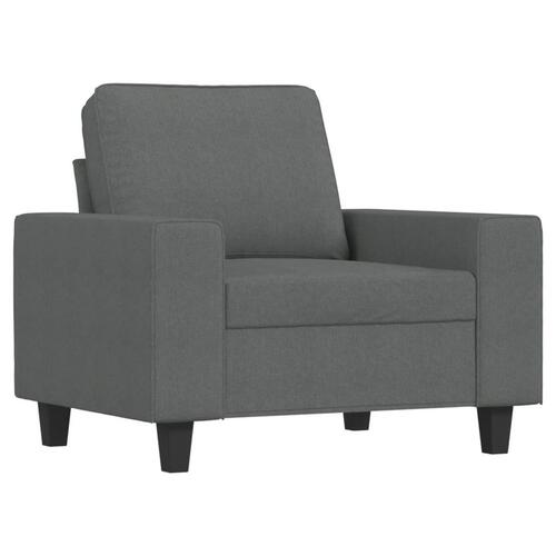 Sofasæt 4 dele stof mørkegrå