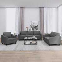 3 personers sofa med hynder stof mørkegrå
