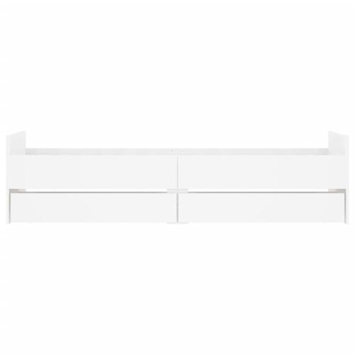 Sengeramme med skuffer 90x200 cm hvid
