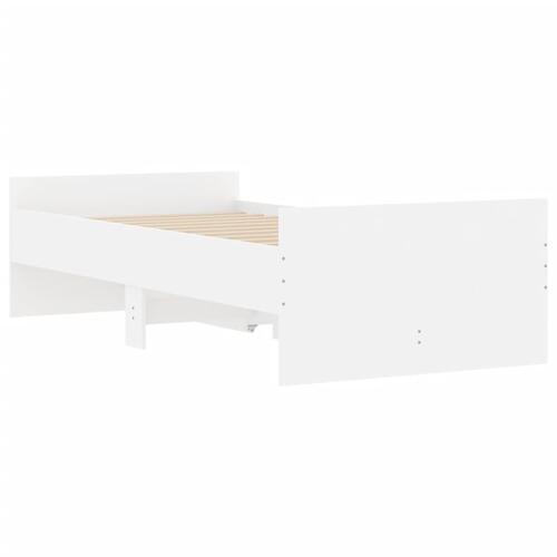 Sengeramme med skuffer 90x200 cm hvid