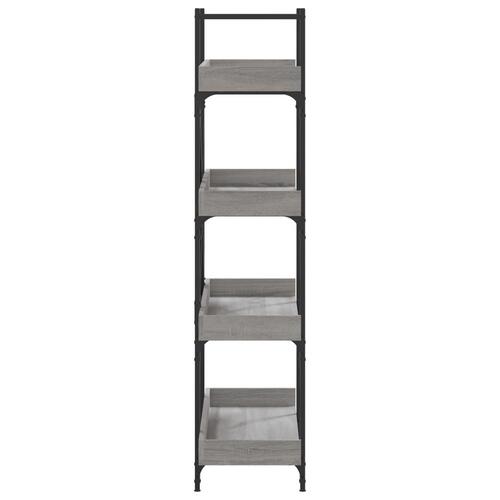 Bogreol 100x33x145,5 cm 4 hylder konstrueret træ grå sonoma-eg