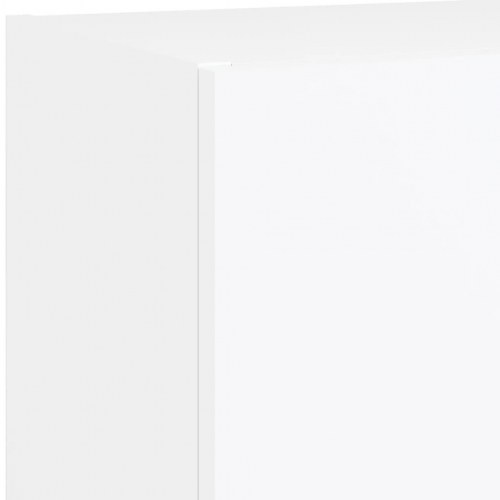 Tv-møbel til væg - 4 dele med RGB LED-lys, hvid