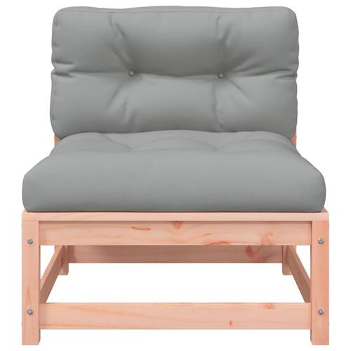 Sofa med hynder og fodskammel uden armlæn
