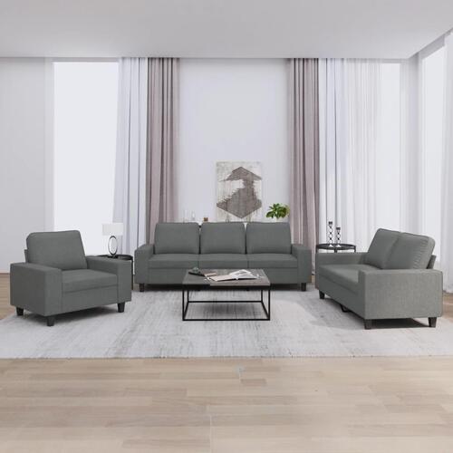 3 personers sofa stof mørkegrå