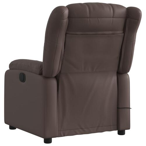 Massagestol kunstlæder brun