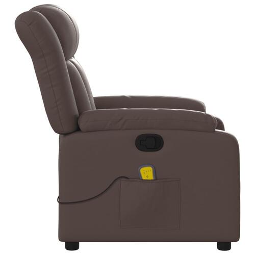 Massagestol kunstlæder brun