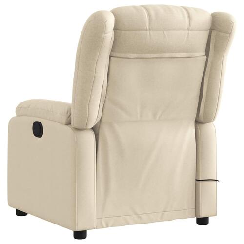 Massagestol stof cremefarvet